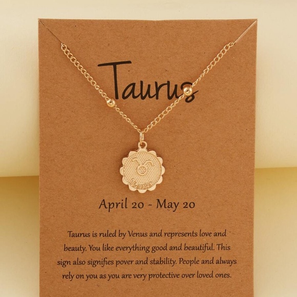 gold tone horoscope pendant boho necklace - Picture 9 of 14